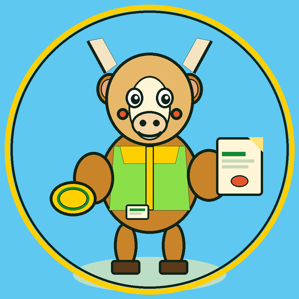 Bokkie Slip, the South African Online Casinos springbok mascot, holding a betting slip and a rugby ball